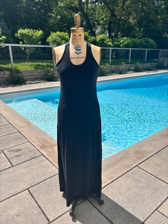 Athleta Dresses & Skirts - Athleta Black Cotton Maxi Dress with Pockets Size Small